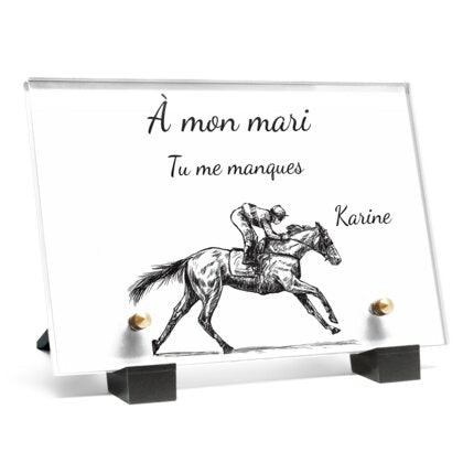 Plaque funéraire dessin-equitation 30 plapuedacaes.com
