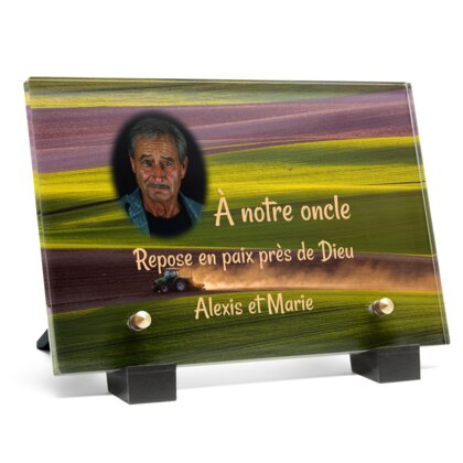 Plaque funéraire tracteur-laboureur 23 plapuedacaes.com
