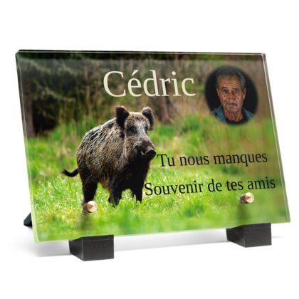 Plaque funéraire plaque-funeraire-sanglier 30 plapuedacaes.com
