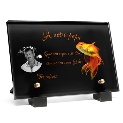 Plaque funéraire poisson-dore 25 plapuedacaes.com
