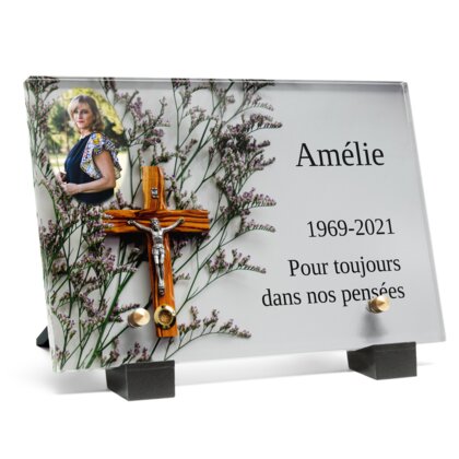 Plaque funéraire croix-aux-fleurs 28 plapuedacaes.com
