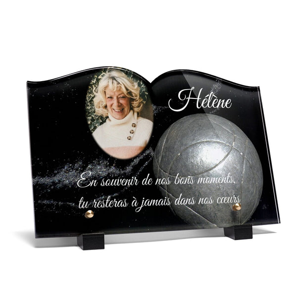 Plaque funéraire boule-de-petanque-forme-livre 20 plapuedacaes.com
