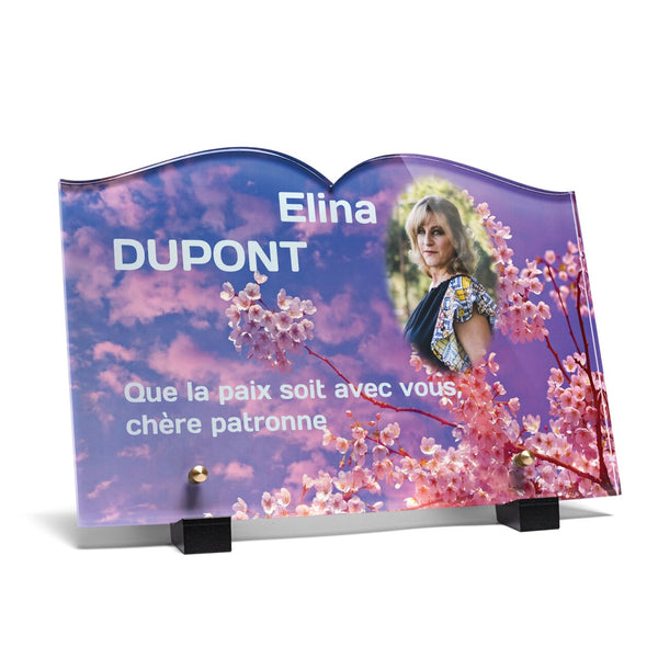 Plaque funéraire fleurs-de-cerisier-forme-livre 17 plapuedacaes.com
