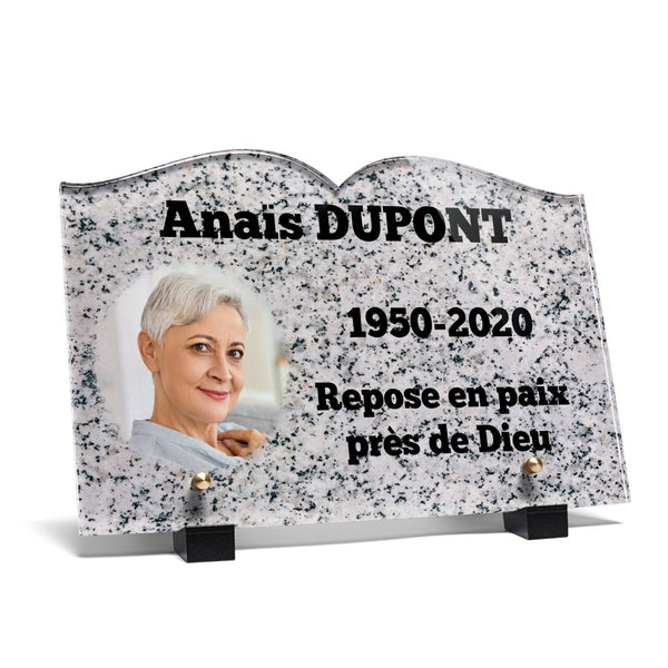 Plaque funéraire livre-granite-gris-forme-livre 9 plapuedacaes.com
