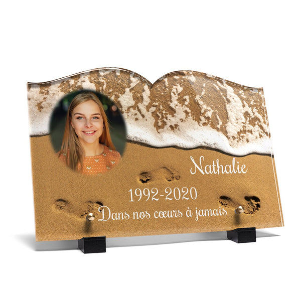 Plaque funéraire empreinte-sable-forme-livre 20 plapuedacaes.com
