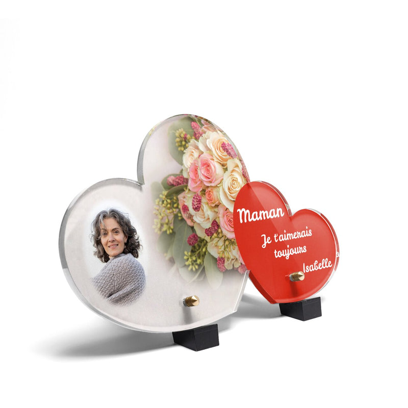 Plaque funéraire bouquet-garni-forme-double-coeur 18 plapuedacaes.com