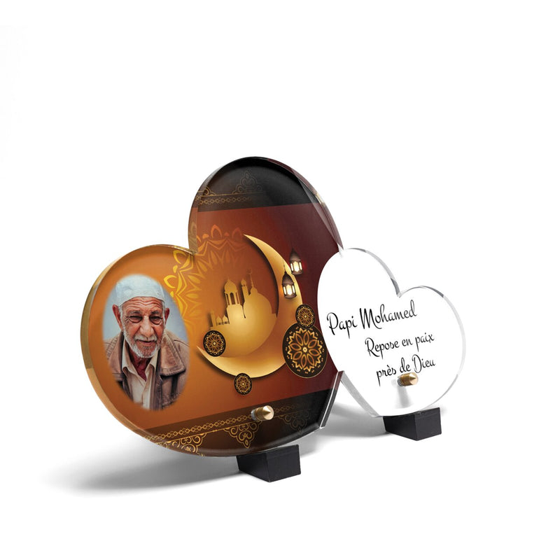 Plaque funéraire lune-doree-islamique-forme-double-coeur 25 plapuedacaes.com