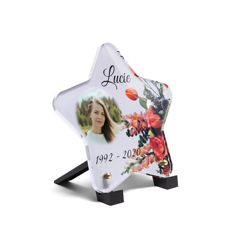Plaque funéraire bouquet-garni-forme-etoile 2 plapuedacaes.com