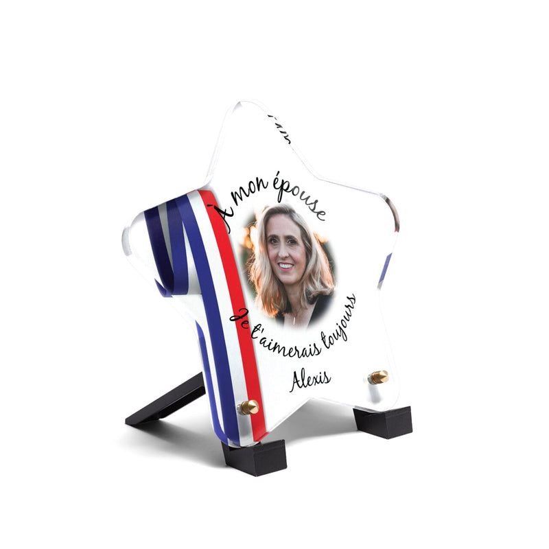 Plaque funéraire bandeau-bleu-blanc-rouge-forme-etoile 10 plapuedacaes.com