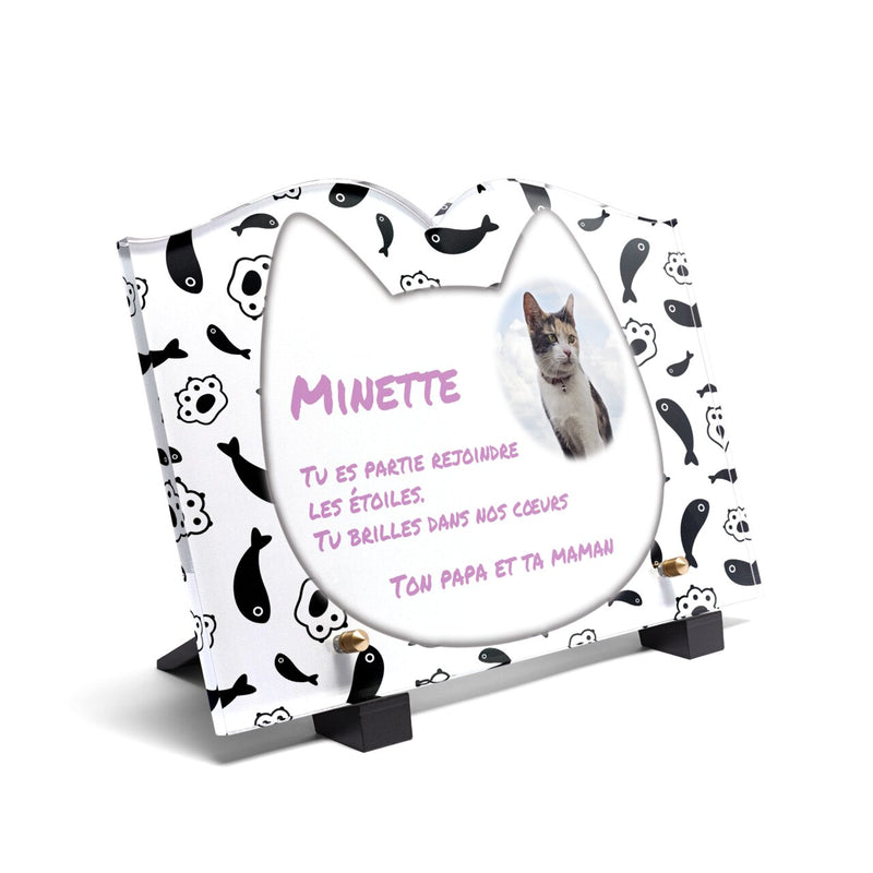 Plaque funéraire cadre-tete-de-chat-forme-livre 11 plapuedacaes.com