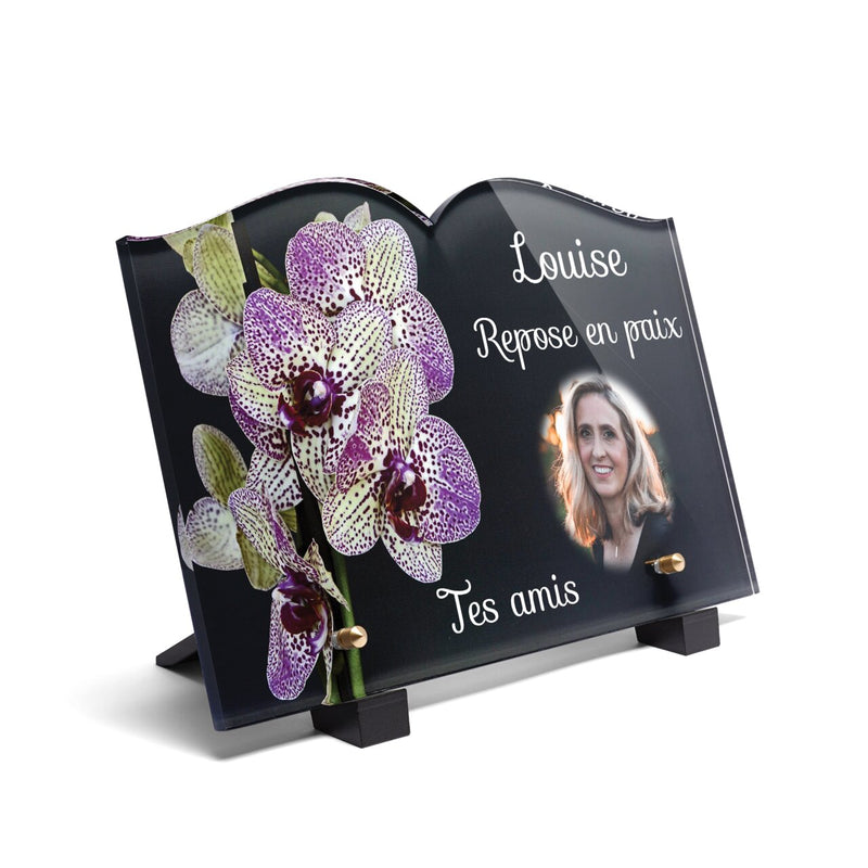 Plaque funéraire magnifiques-orchidees-forme-livre 18 plapuedacaes.com
