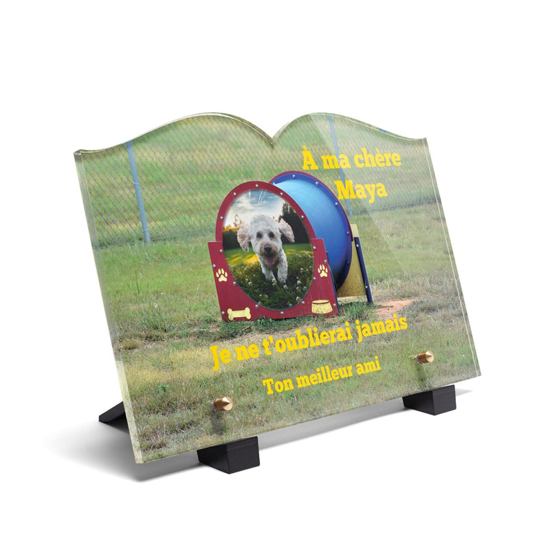 Plaque funéraire parc-canin-forme-livre 28 plapuedacaes.com