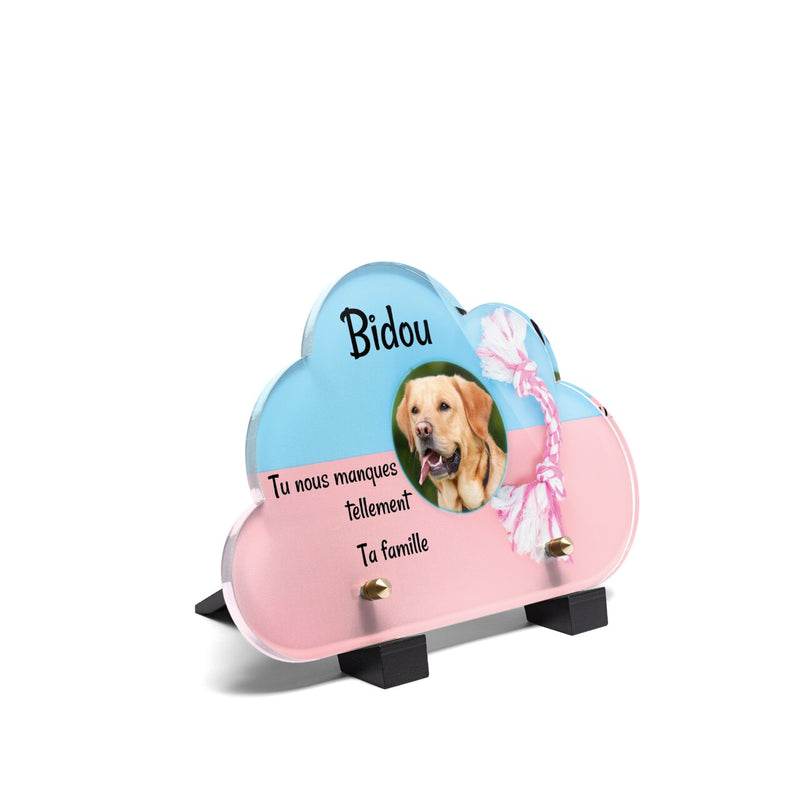Plaque funéraire jouet-et-bol-pour-chiens-forme-nuage 20 plapuedacaes.com