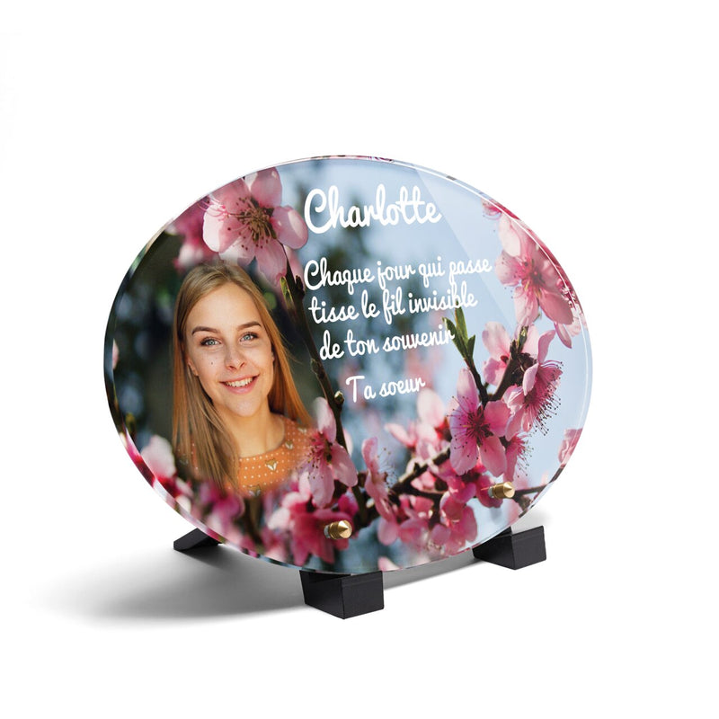 Plaque funéraire arbre-fleuri-forme-ovale 11 plapuedacaes.com