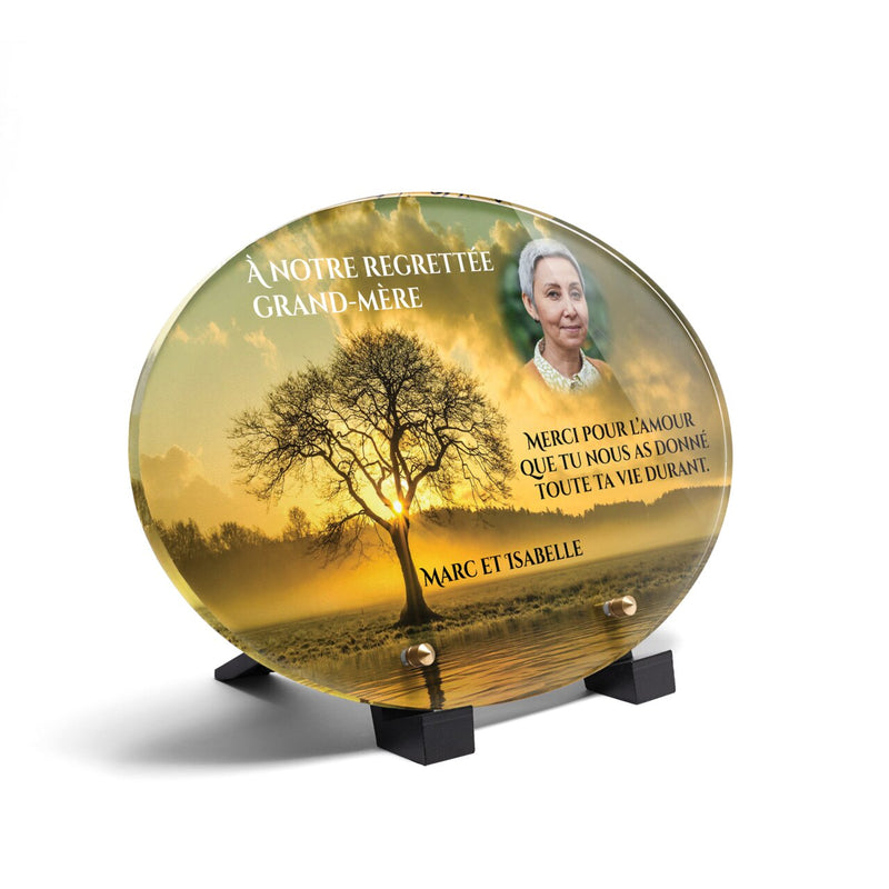 Plaque funéraire arbre-au-soleil-forme-ovale 23 plapuedacaes.com