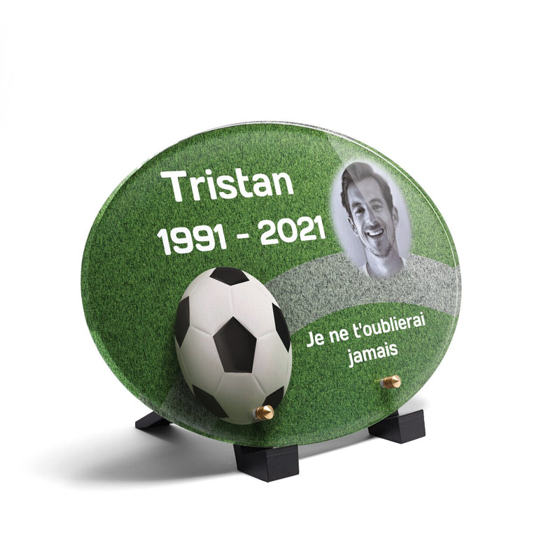 Plaque funéraire ballon-de-football-forme-ovale 26 plapuedacaes.com