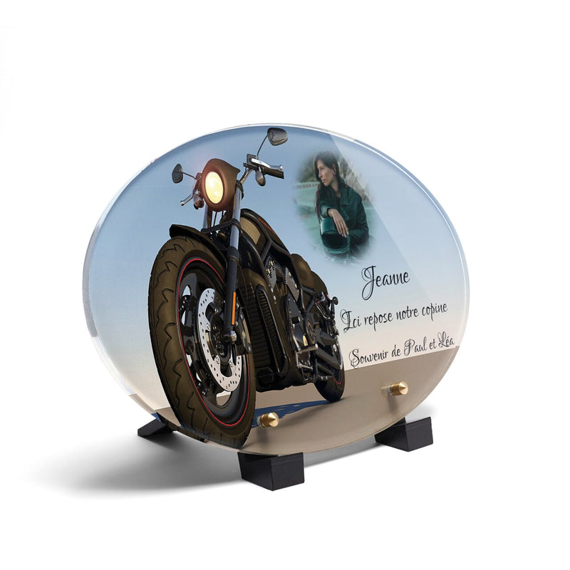 Plaque funéraire moto-en-3d-forme-ovale 30 plapuedacaes.com