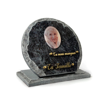 Plaque funéraire cercle-sur-socle 26 plapuedacaes.com
