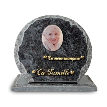 Plaque funéraire cercle-sur-socle 26 plapuedacaes.com
