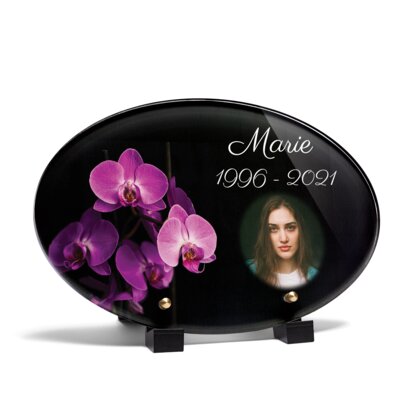 Plaque funéraire magnifiques-orchidees-forme-ovale 24 plapuedacaes.com
