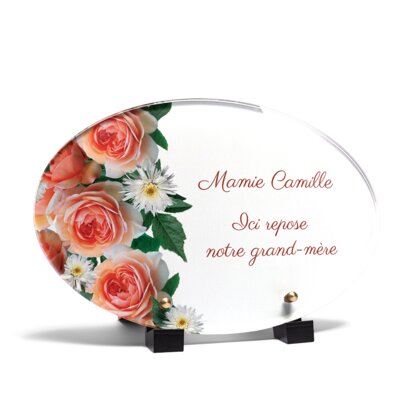 Plaque funéraire mur-de-roses-forme-ovale 2 plapuedacaes.com
