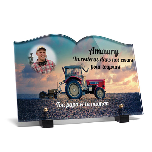 Plaque funéraire agriculteur-avec-son-tracteur-forme-livre 4 plapuedacaes.com
