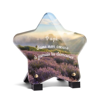 Plaque funéraire lavande-au-soleil-forme-etoile 4 plapuedacaes.com
