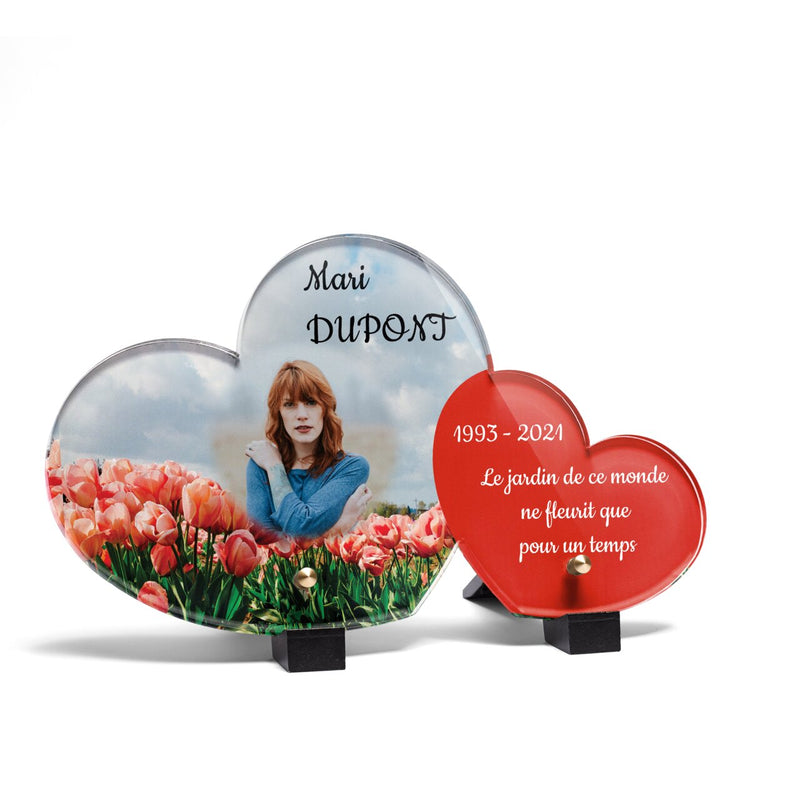 Plaque funéraire champ-de-tulipes-forme-double-coeur 22 plapuedacaes.com
