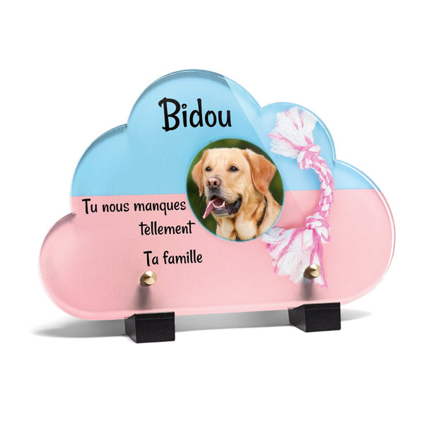 Plaque funéraire jouet-et-bol-pour-chiens-forme-nuage 26 plapuedacaes.com
