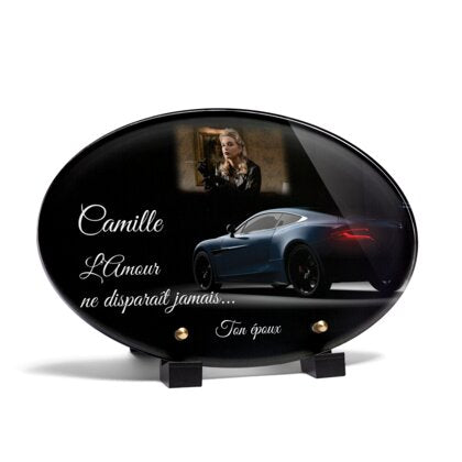 Plaque funéraire voiture-luxueuse-forme-ovale 11 plapuedacaes.com
