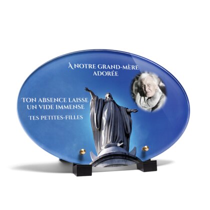Plaque funéraire vierge-marie-statue-forme-ovale 11 plapuedacaes.com
