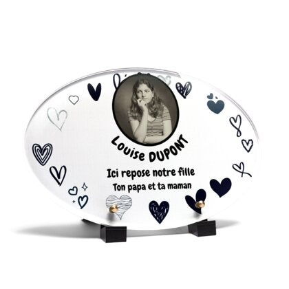 Plaque funéraire cadre-coeurs-forme-ovale 16 plapuedacaes.com
