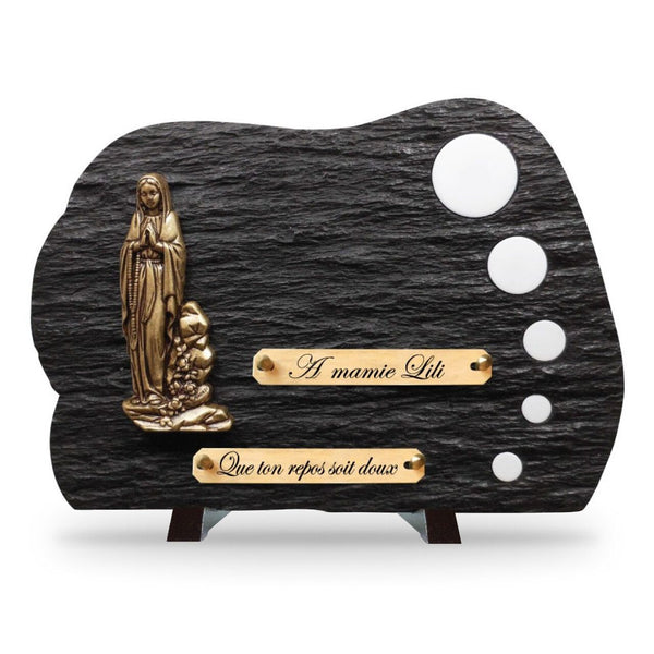 Plaque funéraire galets-blancs-vierge-marie 1 plapuedacaes.com
