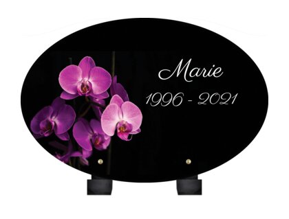 Plaque funéraire magnifiques-orchidees-forme-ovale 24 plapuedacaes.com
