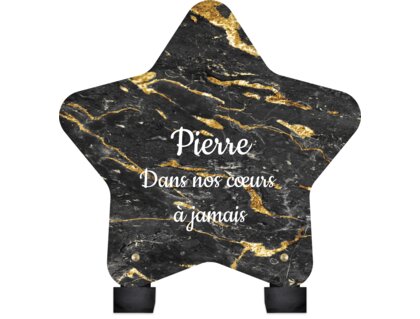 Plaque funéraire livre-marbre-noir-et-or-forme-etoile 1 plapuedacaes.com
