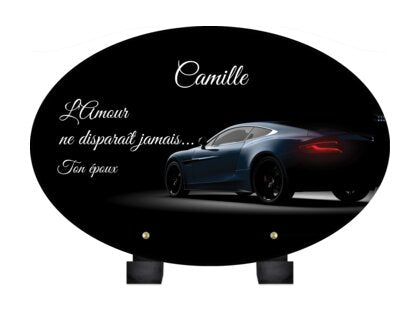 Plaque funéraire voiture-luxueuse-forme-ovale 11 plapuedacaes.com
