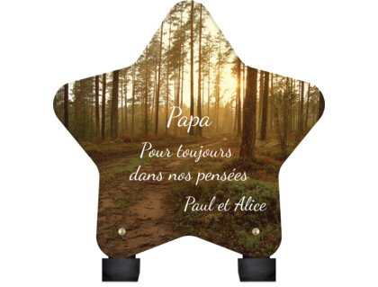 Plaque funéraire foret-forme-etoile 14 plapuedacaes.com
