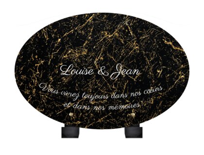 Plaque funéraire livre-marbre-noir-et-or-forme-ovale 7 plapuedacaes.com

