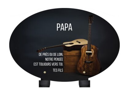 Plaque funéraire guitares-acoustiques-forme-ovale 6 plapuedacaes.com

