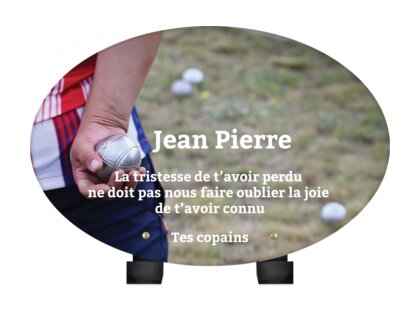 Plaque funéraire boule-de-petanque-forme-ovale 30 plapuedacaes.com
