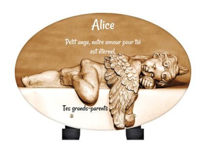 Plaque funéraire petit-ange-qui-dort-forme-ovale 13 plapuedacaes.com
