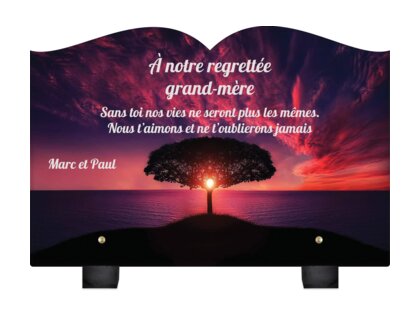 Plaque funéraire arbre-spirituel-forme-livre 28 plapuedacaes.com
