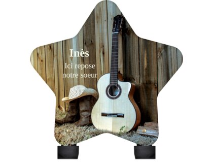 Plaque funéraire guitare-classique-forme-etoile 24 plapuedacaes.com
