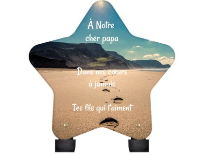 Plaque funéraire empreinte-sable-forme-etoile 8 plapuedacaes.com
