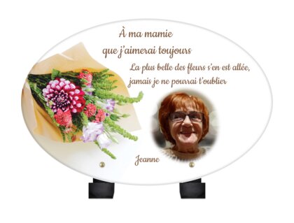 Plaque funéraire bouquet-garni-forme-ovale 24 plapuedacaes.com
