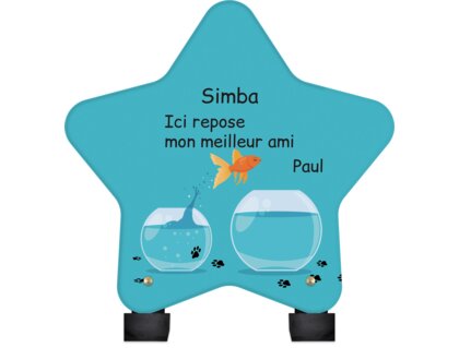 Plaque funéraire chat-aquarium-forme-etoile 2 plapuedacaes.com
