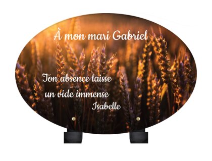 Plaque funéraire epis-de-ble-forme-ovale 11 plapuedacaes.com
