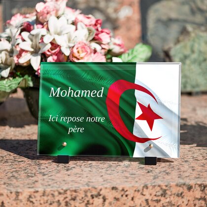 Plaque funéraire drapeau-algerien 27 plapuedacaes.com
