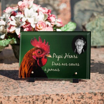 Plaque funéraire plaque-funeraire-coq 13 plapuedacaes.com
