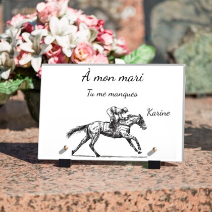 Plaque funéraire dessin-equitation 2 plapuedacaes.com
